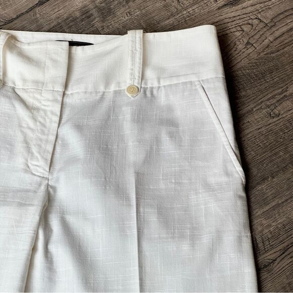 New!! BCBGMaxAzria White Linen Wide Leg Dress Pants Trousers - Sz 6 TALL GIRLS! - Picture 12 of 14